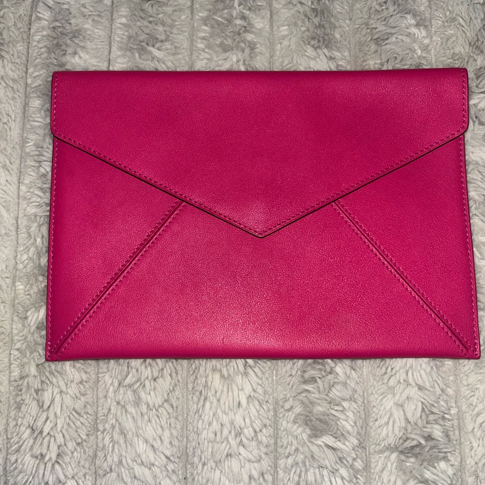 Delvaux Pink Envelope Clutch